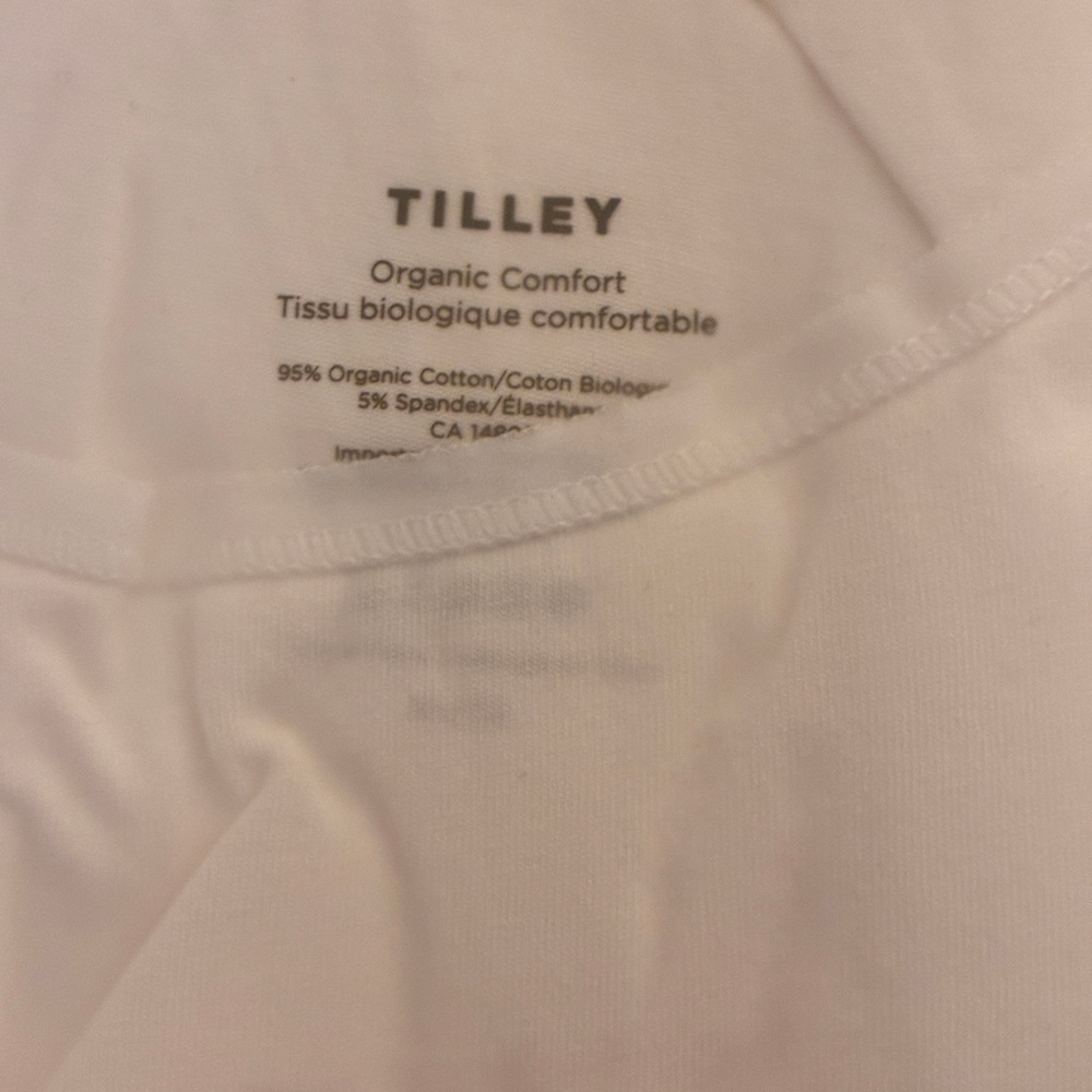 NWT Tilley Women’s Scoop Tank, XL, White, Organic Cotton